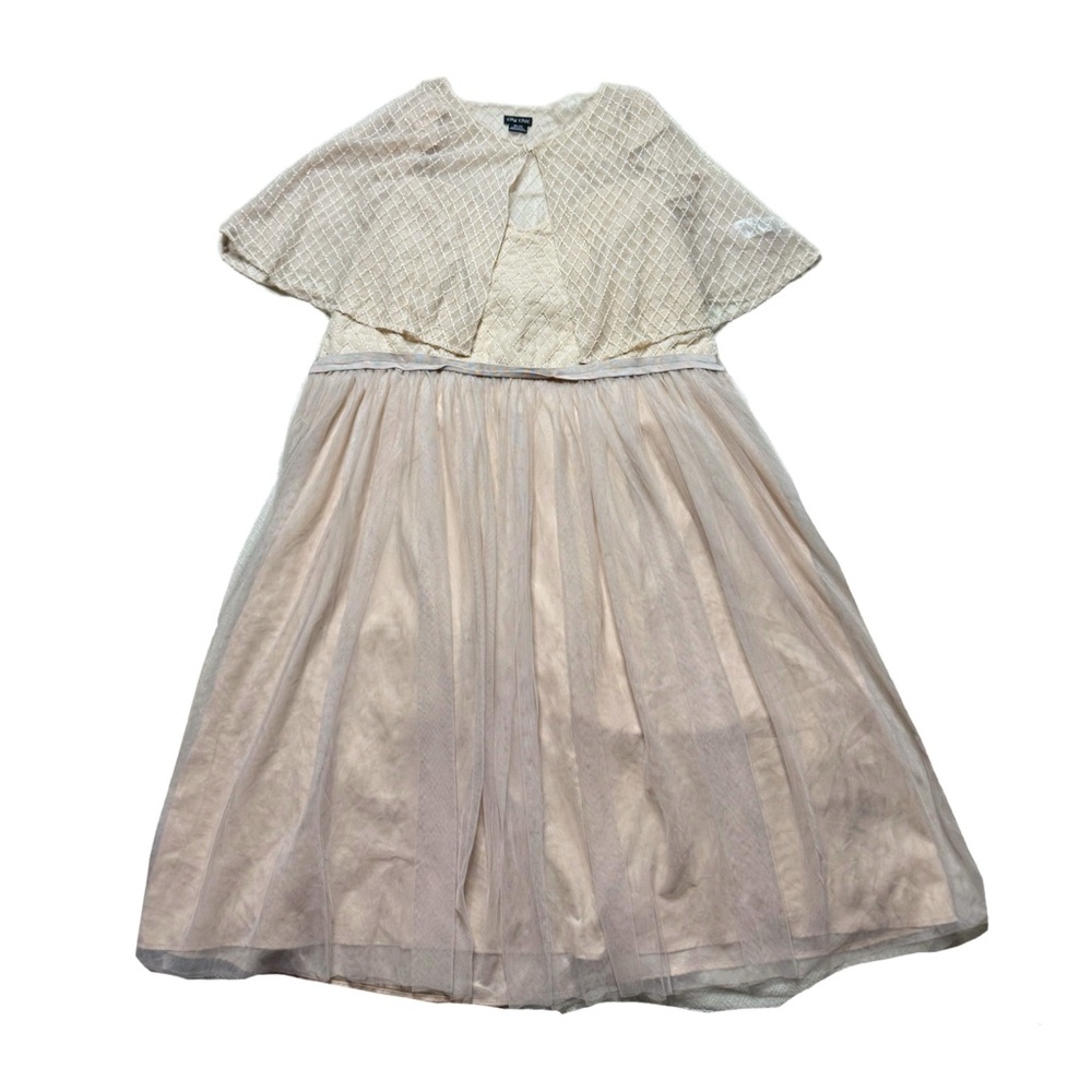 City Chic Tender Kiss Blush Pink Beaded Ballet Tutu Midi Dress w Cape 24 - Picture 2 of 9